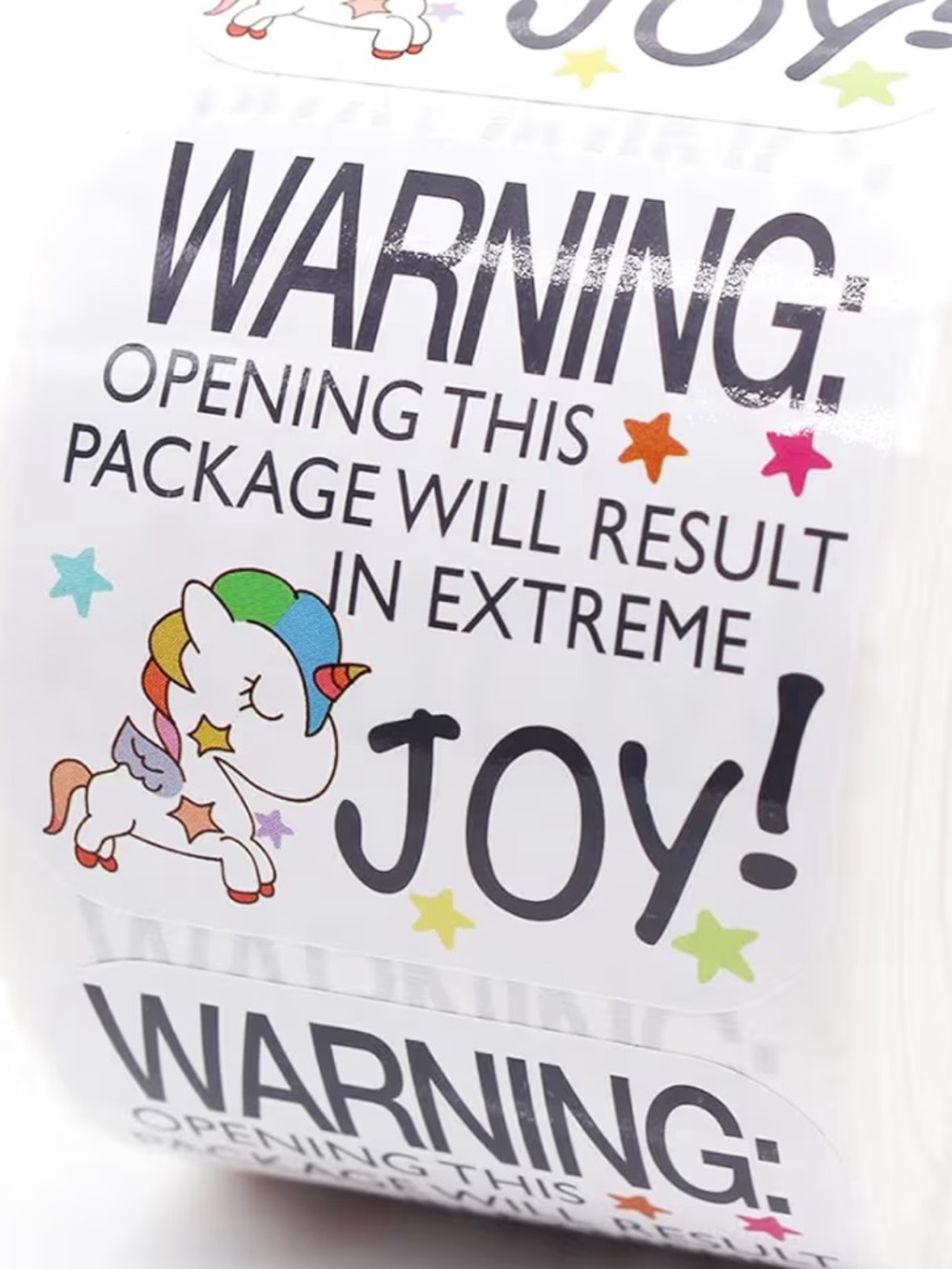 😊 50 Warning opening this package will bring you extreme JOY stickers